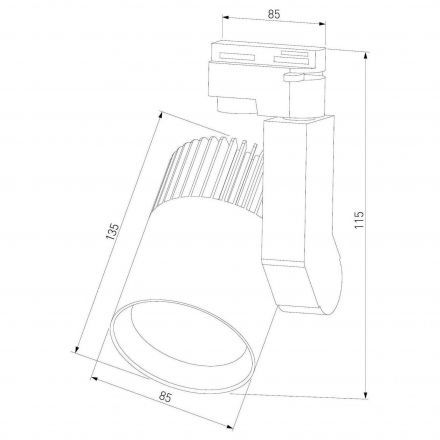 Трековый светильник для трехфазного шинопровода Elektrostandard Accord Черный 30W 4200K (LTB44)