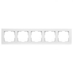 Рамка для розеток 5-местная Werkel W0051801 белый (WL04-Frame-05-white)