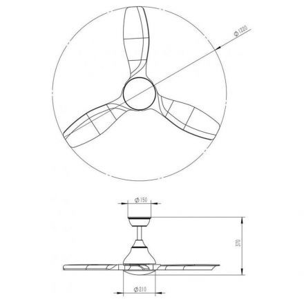 Люстра-вентилятор Sonex Viva LED Storm SN24 7702/24L