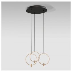 Подвесной светильник Eurosvet 50257/3 LED черный/ латунь