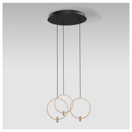 Подвесной светильник Eurosvet 50257/3 LED черный/ латунь