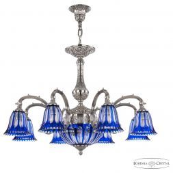 Люстра 72109P/8+3/210 Ni P2 D Clear-Blue/H-1h Bohemia Ivele Crystal