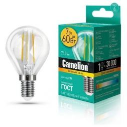 Светодиодная лампа Camelion LED7-G45-FL/830/E14