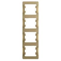 Рамка 4-я Schneider Electric Glossa Титан, вертикальная GSL000408
