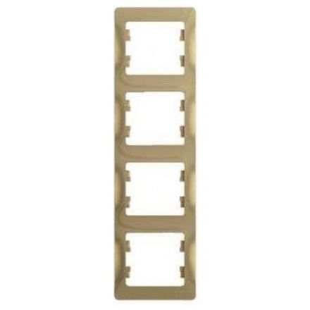 Рамка 4-я Schneider Electric Glossa Титан, вертикальная GSL000408