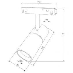 Трековый светильник Slim Magnetic R02 12W 4200K черный Elektrostandard 85012/01