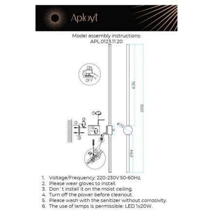 Бра Aployt APL.0123.11.20