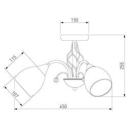Люстра Eurosvet 30026/3 античная бронза