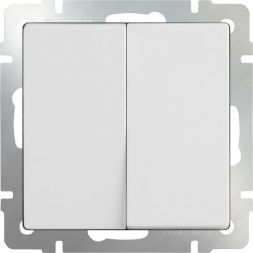 Выключатель 2-клавишный проходной Werkel W1122001 белый (WL01-SW-2G-2W)