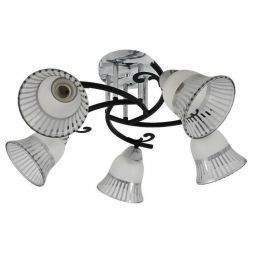 Люстра 12259/5MR+CR+BK WT+CL ЭкономСвет