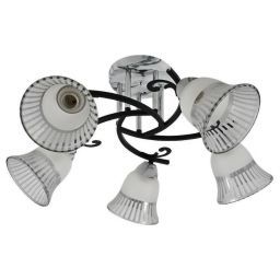 Люстра 12259/5MR+CR+BK WT+CL ЭкономСвет (EKONOMSVET 12259/5MR+CR+BK WT+CL)