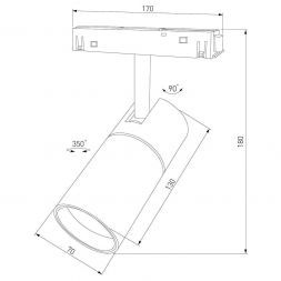 Трековый светильник Slim Magnetic R03 20W 4200K черный Elektrostandard 85013/01