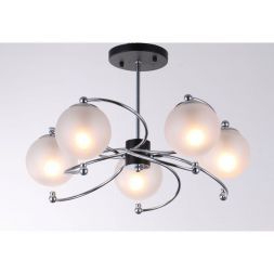 Люстра Linvel LV 9287/5 Торренс Хром/черный