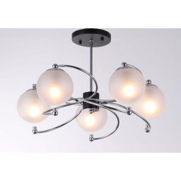 Люстра Linvel LV 9287/5 Торренс Хром/черный (LINVEL LV 9287/5 Торренс Хром/черный Е14 40W)