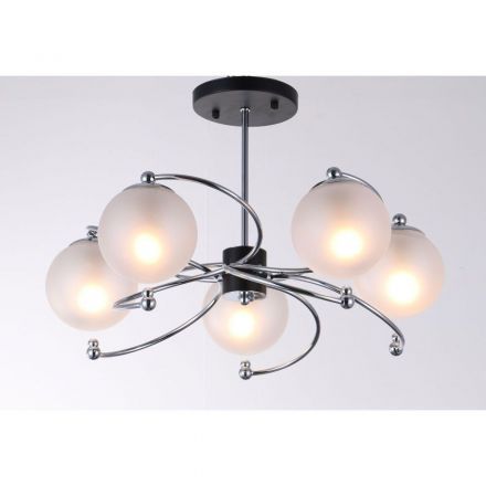 Люстра Linvel LV 9287/5 Торренс Хром/черный