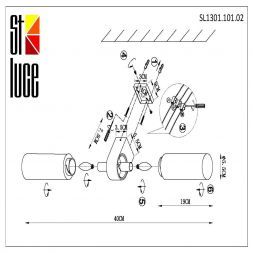Светильник настенный ST Luce SL1301.101.02 TOCIA