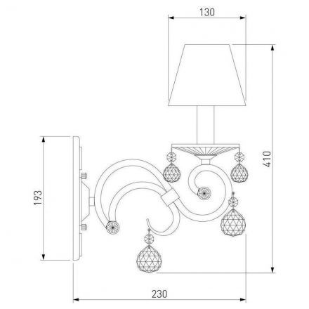 Бра Eurosvet 1448/1 бронза хрусталь