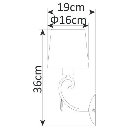 Бра Arte Lamp A9239AP-1BR