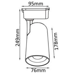 Трековый светильник однофазный Crystal Lux CLT 0.31 006 30W WH