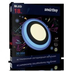 Встраиваемый светодиодный светильник 18W 3000K Smartbuy SBL-DLB-18-3K-B