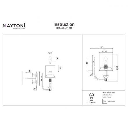 Бра Maytoni Vittoria H004WL-01BG