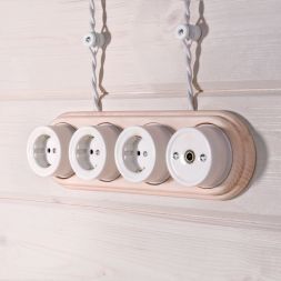 Ретро кабель витой 2х2,5 (белый) 20 м Werkel W6452301