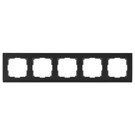 Рамка для розеток 5-местная Werkel W0051808 черный (WL04-Frame-05-black)