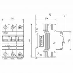 Автоматический выключатель 3P 10 A C 6 kА Werkel W903P106