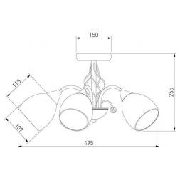 Люстра Eurosvet 30026/5 античная бронза