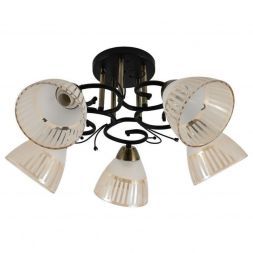 Люстра 12262/5BK+AB TEA+WT ЭкономСвет