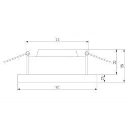Встраиваемый точечный светодиодный светильник Pruno белый 8W 4200К 25080/LED Elektrostandard