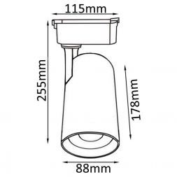 Трековый светильник однофазный Crystal Lux CLT 0.31 006 40W BL