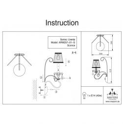 Настенное бра Maytoni Uventa ARM257-01-G