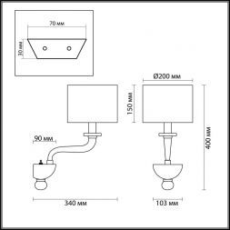 Бра Odeon Light 4727/1W