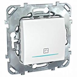 Таймер нажимной Schneider Electric Unica Бел 2сек - 12мин с подсветкой, 8А MGU5.535.18ZD