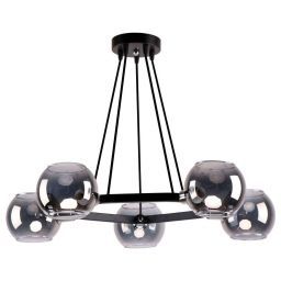 Потолочный светильник 51527/5CR+BK GR ЭкономСвет (EKONOMSVET 51527/5CR+BK GR)