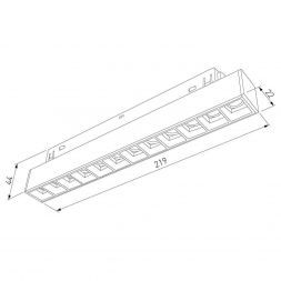 Трековый светильник Slim Magnetic SL02 12W 4200K черный Elektrostandard 85005/01