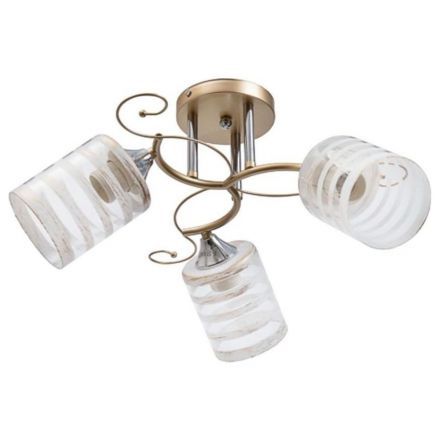 Люстра 12267/3CPGD+CR CL+WG ЭкономСвет