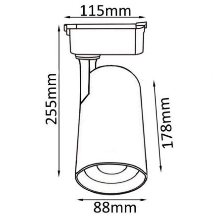 Трековый светильник однофазный Crystal Lux CLT 0.31 006 40W WH