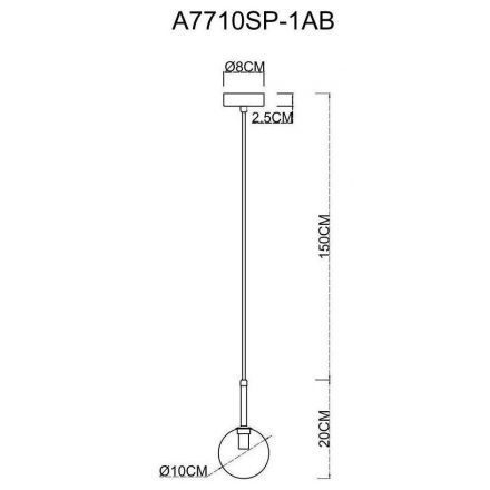 Подвесной светильник Arte Lamp A7710SP-1AB