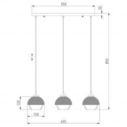 Подвесной светильник Eurosvet 50106/3 античная бронза/черный