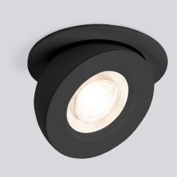 Встраиваемый точечный светодиодный светильник Pruno черный 8W 4200К 25080/LED Elektrostandard