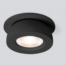 Встраиваемый точечный светодиодный светильник Pruno черный 8W 4200К 25080/LED Elektrostandard