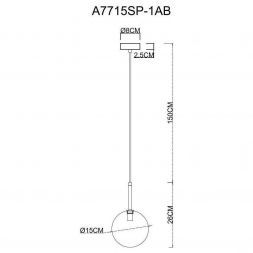 Подвесной светильник Arte Lamp A7715SP-1AB