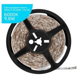 Лента Gauss 356000310 LED Elementary 2835/120-SMD 9.6W 12V DC холодный белый IP66 (ZIP Bag 5м)