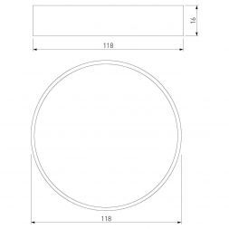 Накладной потолочный светодиодный светильник Elektrostandard DLR043 10W 4200K