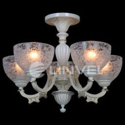 Люстра Linvel LV 8417/5 белое золото (LINVEL LV 8417/5 E27 60W Белое золото ф550*Н340) Люстра Linvel LV 8417/5 белое золото (LINVEL LV 8417/5 E27 60W Белое золото ф550*Н340)