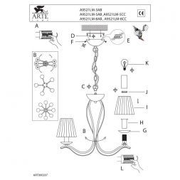 Люстра Arte Lamp A9521LM-5AB