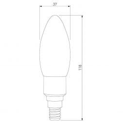 Умная филаментная светодиодная лампа C37 5W 3300К-6500К Е14 CCT+DIM Elektrostandard BLE1437