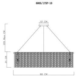 Подвесная люстра Divinare Felis 6005/17 SP-10